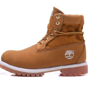 TIMBERLAND Roll Up Boots Brown White