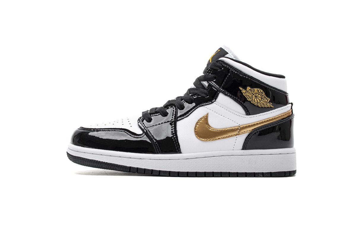 black and gold patent leather 1